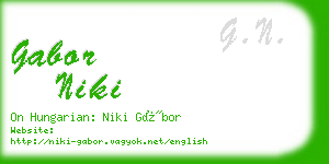 gabor niki business card